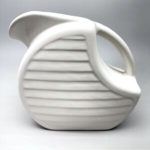 Vintage Feltman Langer USA Pottery
MCM White Ceramic Circle Pitcher